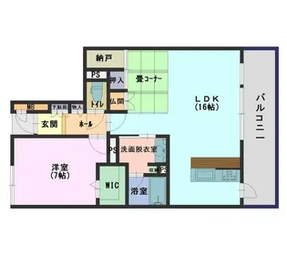 アパガーデンコート野々市若松【5階】の間取り