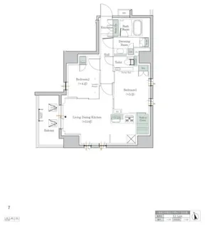 ワンルーフレジデンス中野【9階】の間取り