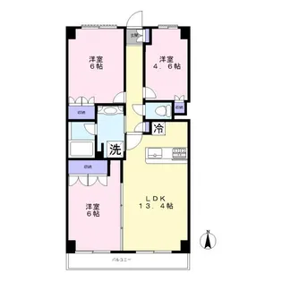 フレンシア洗足池【1階】の間取り