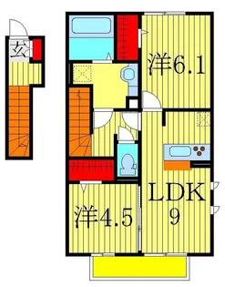 パリス【2階】の間取り