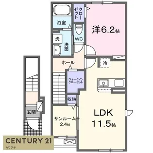 ダッフィーK【2階】の間取り