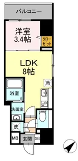 ベイサイドヒルズ関内【7階】の間取り