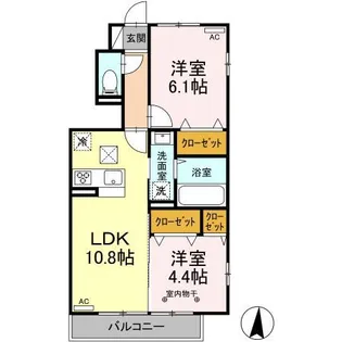 ベルシエール【1階】の間取り