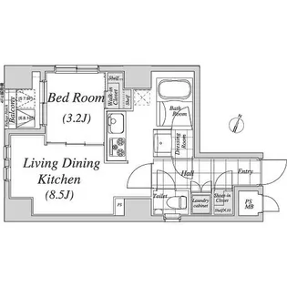 レジディア神田【7階】の間取り