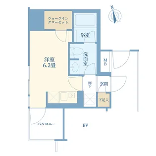 リビオレゾン新虎通り【5階】の間取り