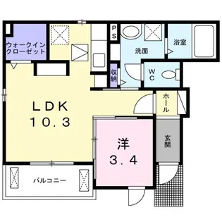 グラン ジャルダン オキノ【1階】の間取り