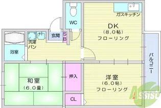 サンガーデン増田 B棟【1階】の間取り