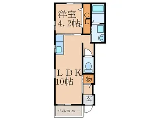 サニー・カーサー横田【1階】の間取り