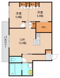 ソレイユ【2階】の間取り