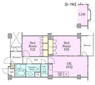 カスタネア栗平1・2・3番館【1】【3階】の間取り