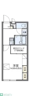 レオパレスウッドランド【2階】の間取り