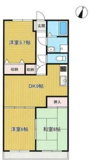 ビラージュセラ下溝1号館【3階】の間取り