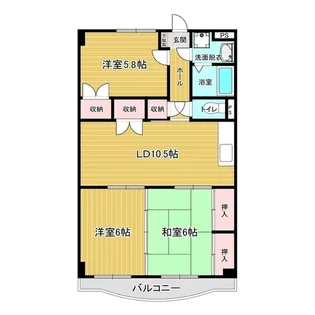 ソレイユ窪田【4階】の間取り