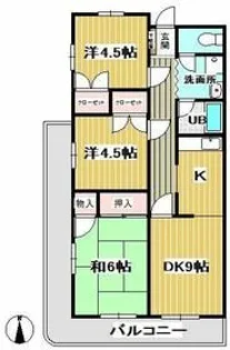 清水山第1パークハイツ【1階】の間取り