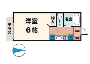 キャンパス本多聞【1階】の間取り