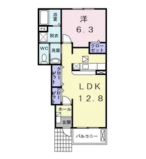 ラネージュI番館【1階】の間取り