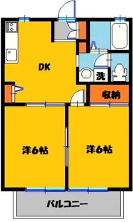 グランシェルさやか【1階】の間取り