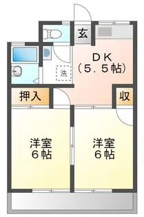 ブルースカイ【1階】の間取り