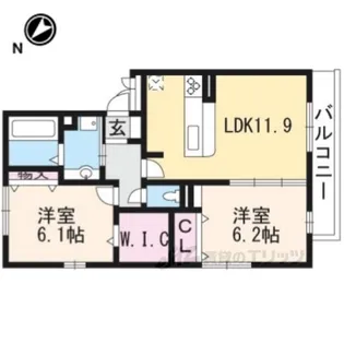 Merci大将軍2【2階】の間取り