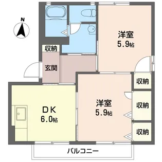 シャーメゾン アルストミハリA【2階】の間取り