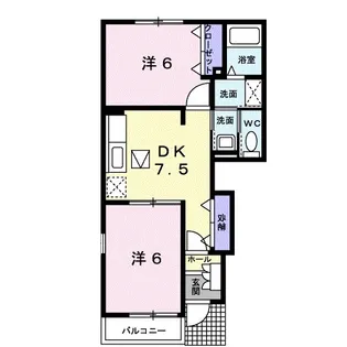 アルモニー・KII【1階】の間取り