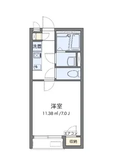 パレス湘南菱沼II【2階】の間取り