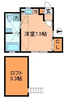 コシェット目黒【1階】の間取り