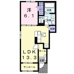 アンジュメゾン III【1階】の間取り
