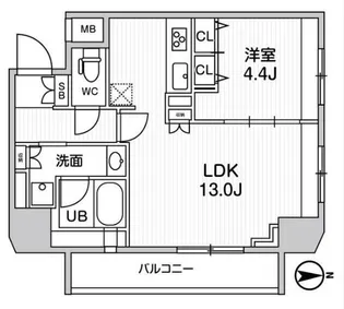 ジェノヴィア浅草橋IIスカイガーデン【11階】の間取り