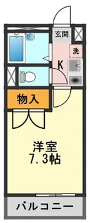 レオパレス西水元II【2階】の間取り
