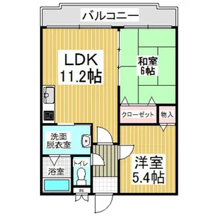 北拓ハイツ高砂【1階】の間取り