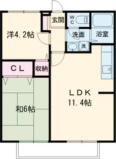 ウィンディア藤【2階】の間取り