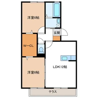 サントガスパーレA【1階】の間取り