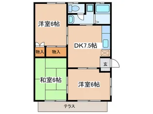 いちごハイツII【1階】の間取り