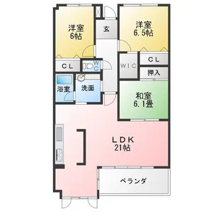 マンサール白山【4階】の間取り