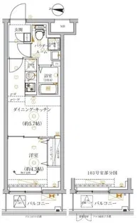 RELUXIA中野江古田【1階】の間取り