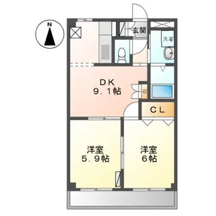 クレイスヴィラ【1階】の間取り