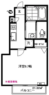 ミハス千早【1階】の間取り