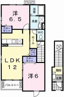 ネオグレイス【2階】の間取り
