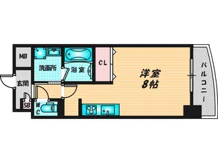 ミカド21鴻池【4階】の間取り