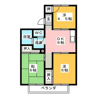 エル日比津A棟【2階】の間取り