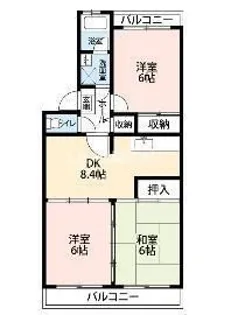 ロイヤルグリーン八千代5号棟【2階】の間取り