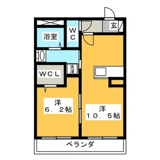 West Clio【2階】の間取り