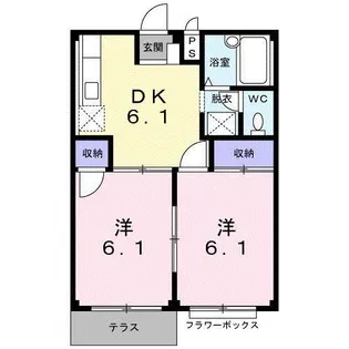 ピュア・デュエットB【1階】の間取り