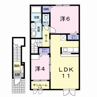 モダン ブローテ【2階】の間取り