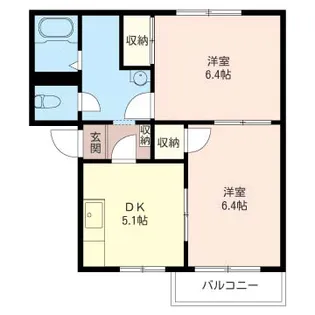 シャーメゾン コーポドバシ【2階】の間取り