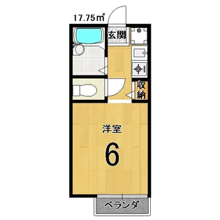 1Kの間取り画像