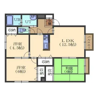 パナハイツ・ミワA棟【2階】の間取り