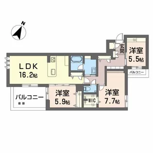 HIGH LINE PARK(ハイラインパーク)A棟【4階】の間取り