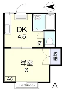 コーポ下伊福【2階】の間取り